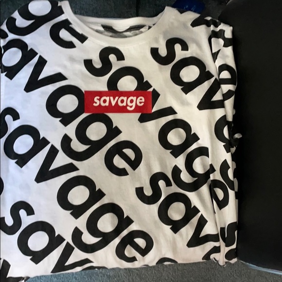 Savage worded T shirt - Picture 1 of 6